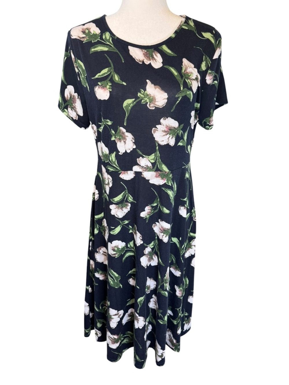 Urban Coco Blue Floral Midi Dress Size XL